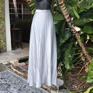 aBS Silver tissue full maxi skirt